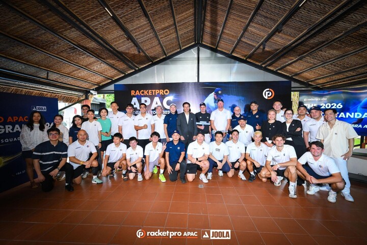 Sự kiện công bố RacketPro APAC Pickleball Tour 2026 hội tụ hơn 25 HLV Pickleball chuyên nghiệp trên khắp khu vực trong và ngoài châu Á.