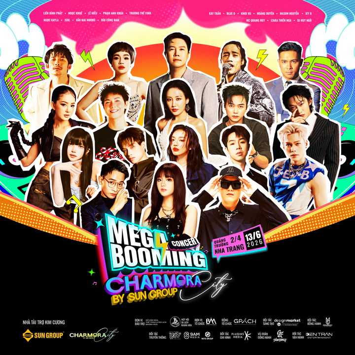 Dàn nghệ sĩ đình đám sẽ góp mặt tại đại nhạc hội Mega Booming.