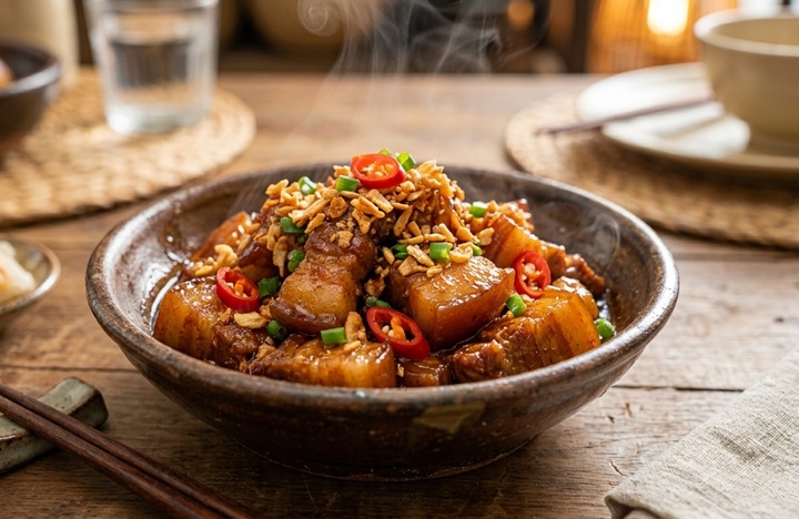 Món thịt kho tàu. Ảnh minh họa AI