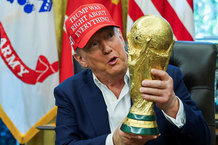 Tổng thống Donald Trump cho rằng đội tuyển Mỹ có thể tiến xa tại World Cup 2026. (Ảnh: Reuters)