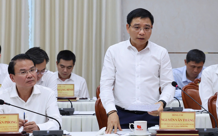 Phó Thủ tướng Chính phủ Nguyễn Văn Thắng phát biểu. (Ảnh: VGP/Phương Nguyên)