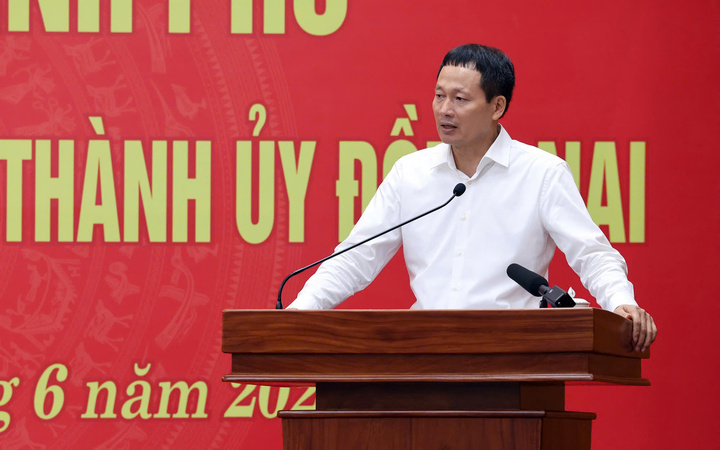 Bí thư Thành ủy Đồng Nai Vũ Hồng Văn phát biểu. (Ảnh: VGP/Phương Nguyên)
