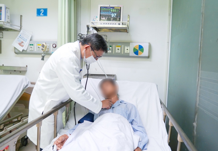 Trường hợp bệnh nhân trẻ tuổi điều trị nhồi máu cơ tim tại Bệnh viện Nhân dân Gia Định. (Ảnh: BVCC)