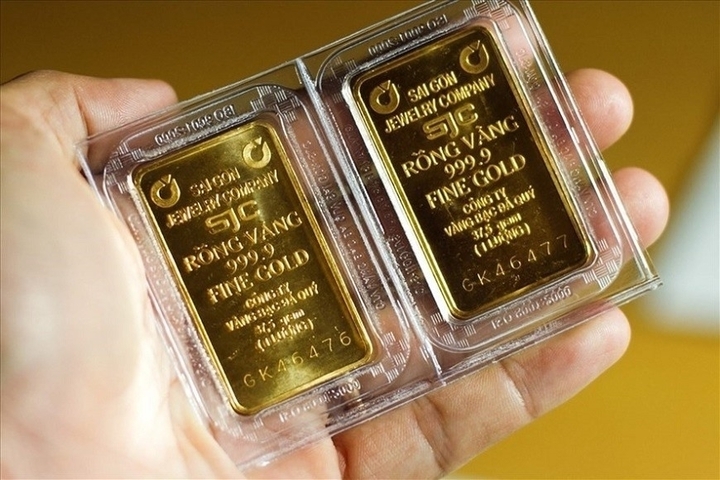 Vàng 24K (hay vàng 9999) được chế tác dưới dạng vàng miếng. (Ảnh minh họa)
