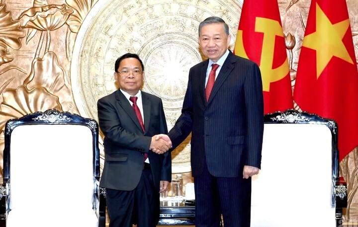 Tổng Bí thư, Chủ tịch nước Tô Lâm tiếp Bộ trưởng Bộ Tư pháp Lào.
