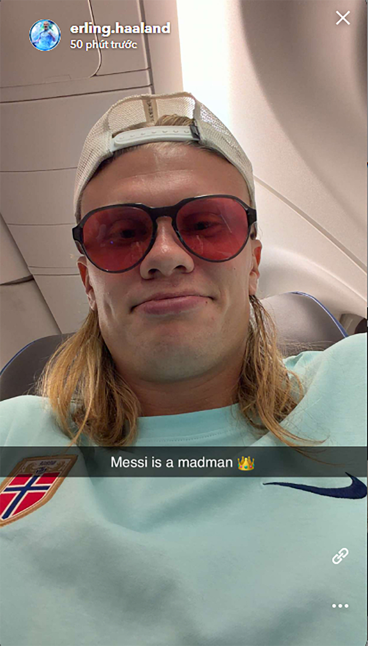 Haaland gọi Messi là "gã điên".