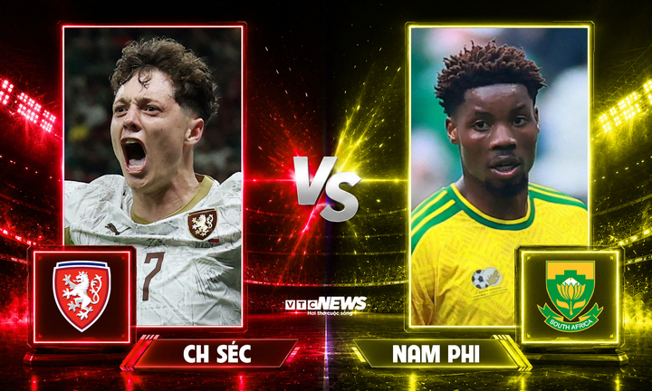 Cộng hòa Séc đấu với Nam Phi ở lượt trận thứ hai bảng A World Cup 2026.