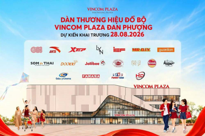 Vincom Plaza Đan Phượng là mảnh ghép thương mại quan trọng, bổ sung điểm đến mua sắm, ẩm thực và giải trí cho cư dân phía Tây Thủ đô.