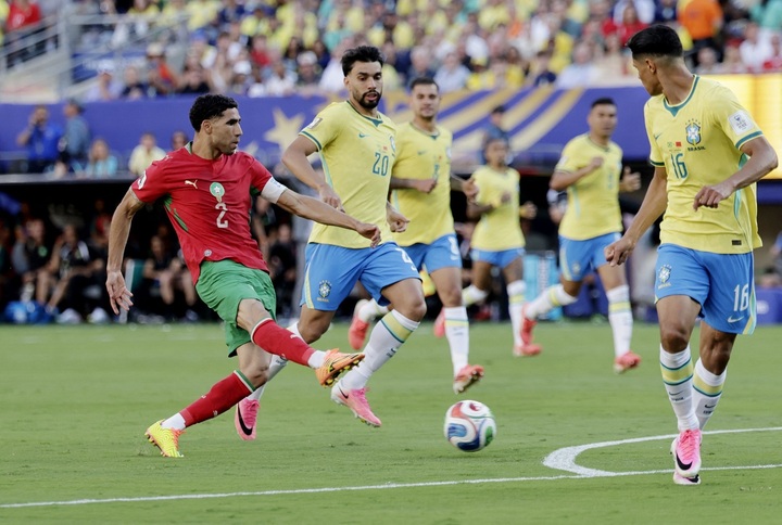 Morocco chơi không tồi trước Brazil. (Ảnh: Reuters)