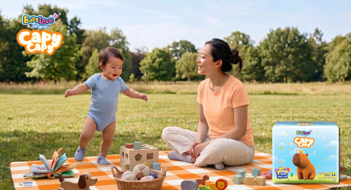 Thun bụng 360°, vách chống tràn cùng vạch báo tã đầy giúp mẹ chăm bé nhẹ nhàng, an tâm hơn trong từng khoảnh khắc.