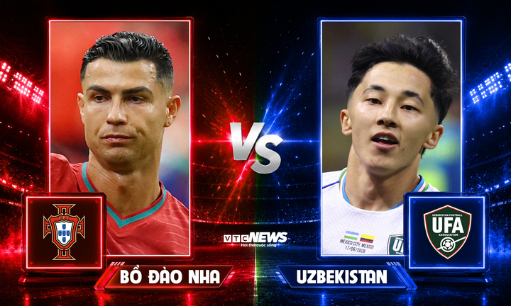Bồ Đào Nha đấu với Uzbekistan ở lượt trận thứ 2 bảng K World Cup 2026.