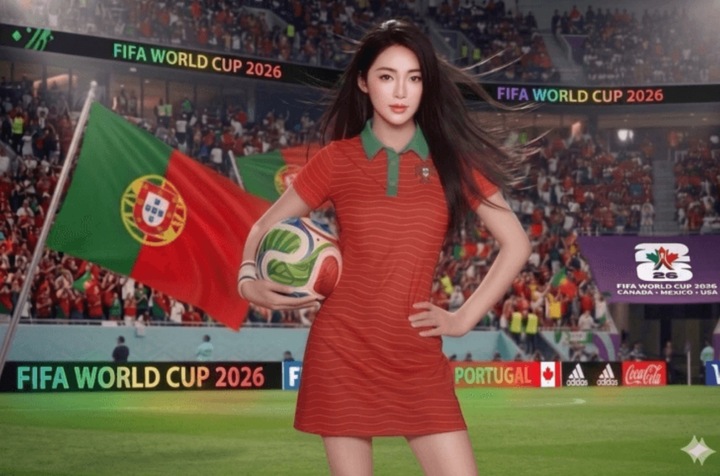 Xuất hiện tại "Nóng cùng FIFA World Cup 2026" trên VTV, người đẹp Nông Thị Hằng được nhiều khán giả chú ý khi dành tình yêu cho đội tuyển Bồ Đào Nha.
