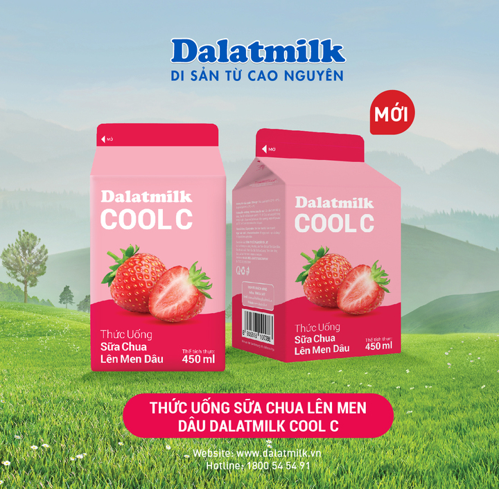 Dalatmilk ra mắt Thức uống sữa chua lên men Dâu Dalatmilk Cool C - 1