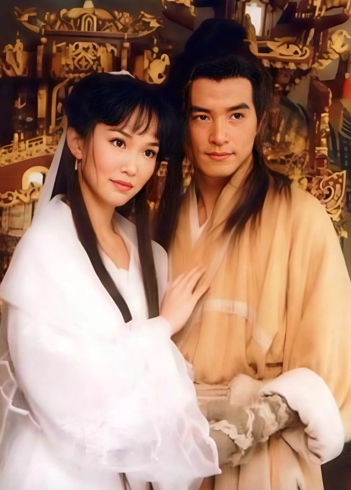 Lý Minh Thuận và Phạm Văn Phương trong phim "Thần điêu đại hiệp" (1998).