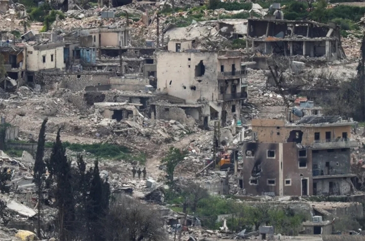 Miền nam Lebanon bị tàn phá trong cuộc tấn công của Israel. (Ảnh: Reuters)