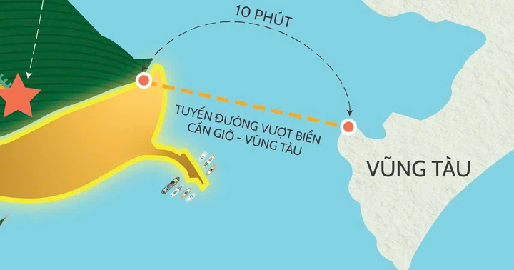 Đường vượt biển Cần Giờ - Vũng Tàu khởi công ngày 1/7 thiết lập thêm một cột mốc tăng giá mới cho Lagoonia Legacy.