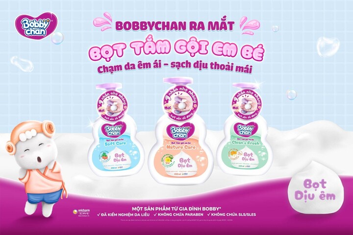 Ra mắt Bọt tắm gội Bobbychan: Lớp bọt siêu mịn nâng niu làn da bé yêu - 1