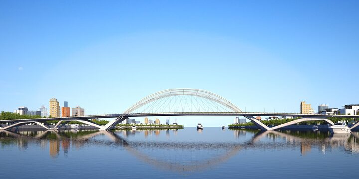 Cầu Thủ Thiêm 4 - dự án đầu tư công sẽ khởi công trong năm nay. Đầu tư công được đánh giá là giải pháp quan trọng để TP.HCM đảm bảo tăng trưởng 2 con số. (Ảnh: Sở QHKT)
