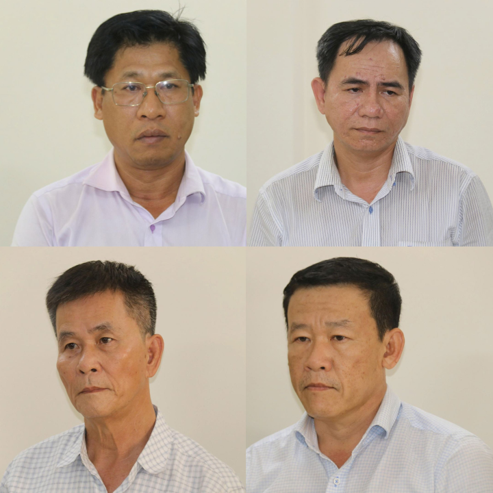 4 bị can bị khởi tố trong vụ án trên (Ảnh: CACC)