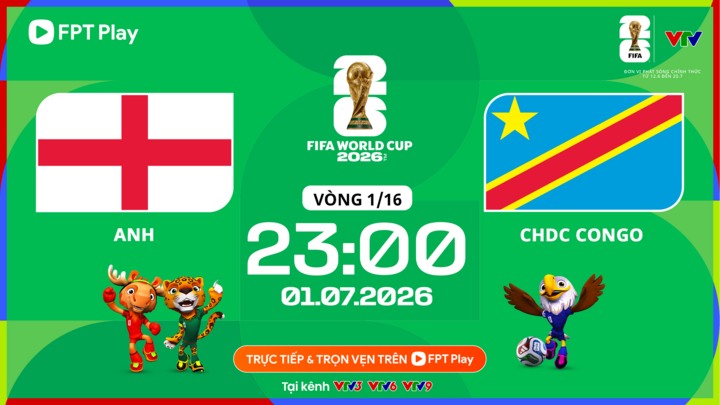Link xem trực tiếp Anh vs CHDC Congo 23h ngày 1/7, vòng 1/16 World Cup 2026 link truc tiep anh vs chdc congo 07163477 - Link xem trực tiếp Anh vs CHDC Congo 23h ngày 1/7, vòng 1/16 World Cup 2026