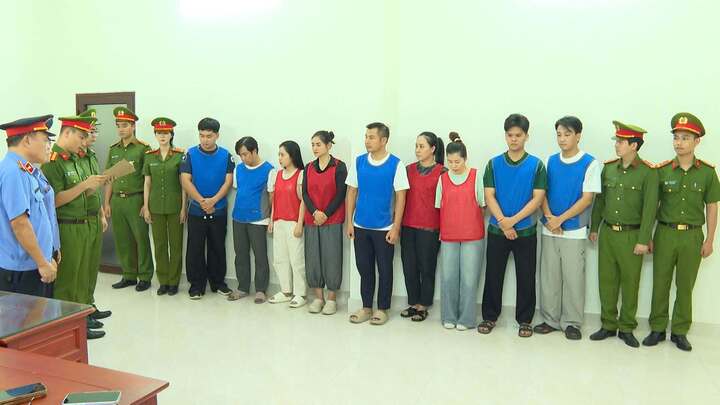 Các đối tượng bị bắt giữ.