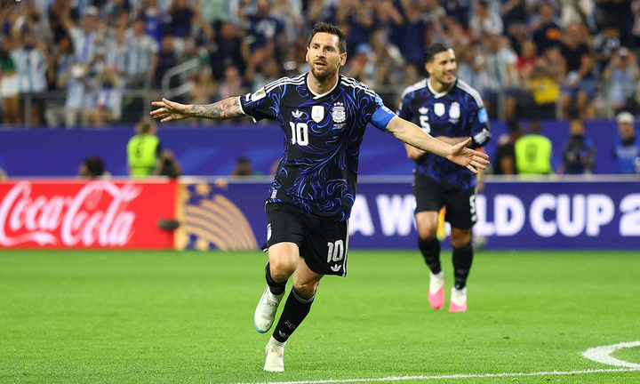 Messi ghi 6 bàn ở vòng bảng World Cup 2026. (Ảnh: Reuters)