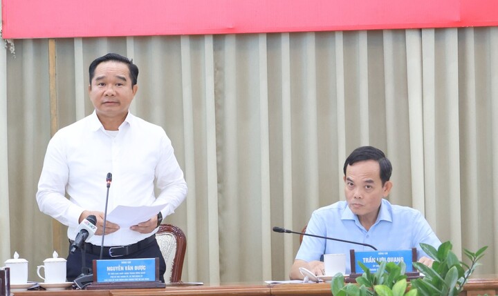 Chủ tịch UBND TP.HCM Nguyễn Văn Được phát biểu tại hội nghị ngày 4/7.