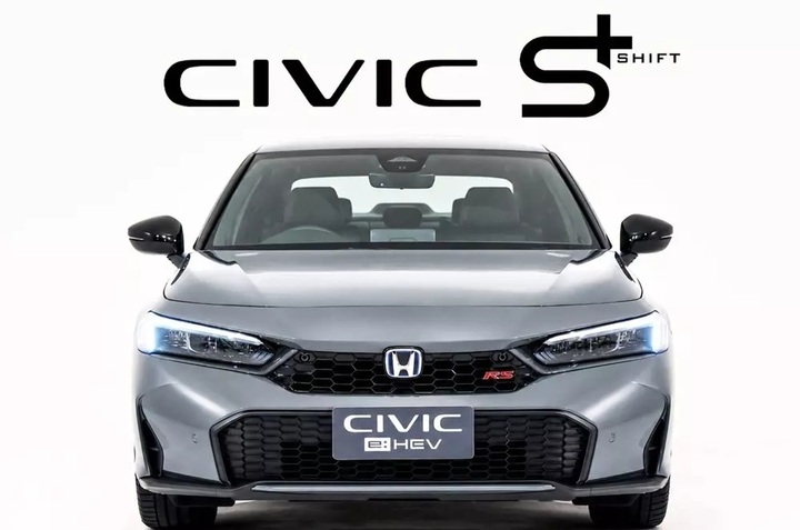 Honda Civic e:HEV 2026 bổ sung tính năng giả lập chuyển số S+ Shift.