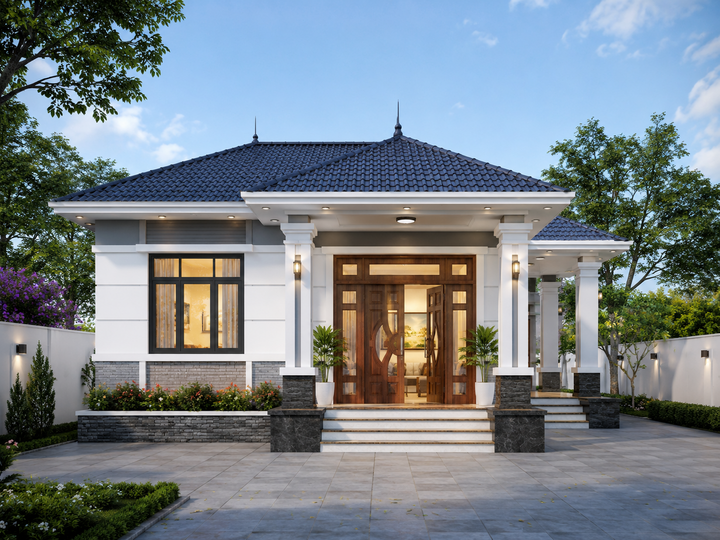 Chi phí xây nhà phụ thuộc vào nhiều yếu tố như diện tích, đơn giá xây dựng, vật liệu... (Ảnh minh họa: AI)