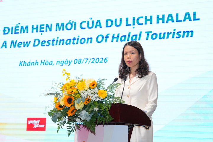 Thứ trưởng Ngoại giao Nguyễn Minh Hằng chia sẻ tại hội nghị.