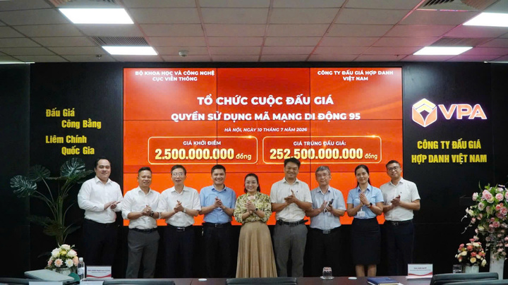 Giá trúng đấu giá đạt 252,5 tỷ đồng. (Ảnh: VPA)