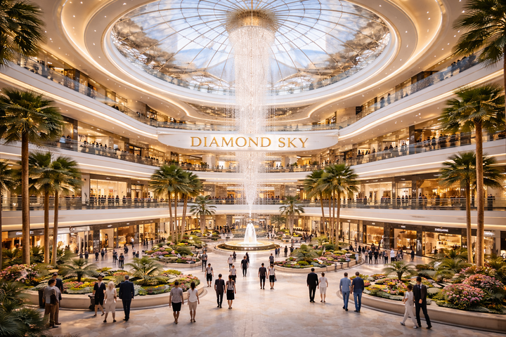 Phối cảnh trung tâm thương mại 30.000m2 tại Van Phuc City.
