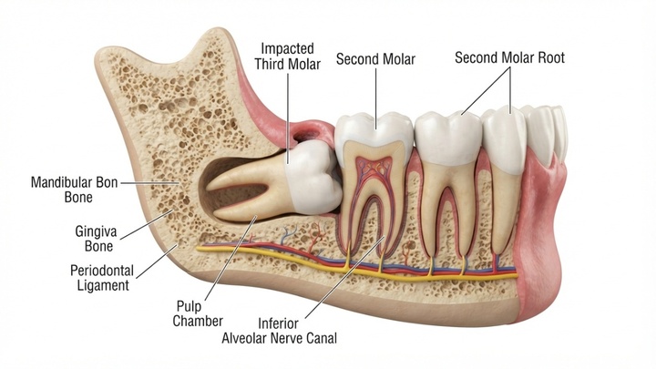 Răng khôn thường mọc lệch. (Ảnh: RN)