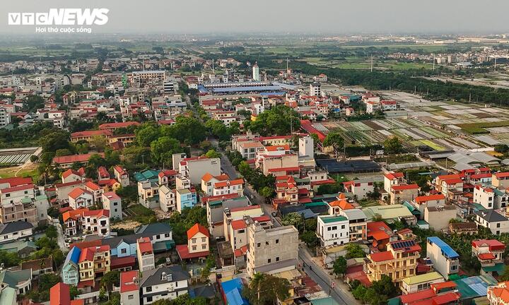 Xã Phúc Thịnh, Hà Nội nhìn từ trên cao.