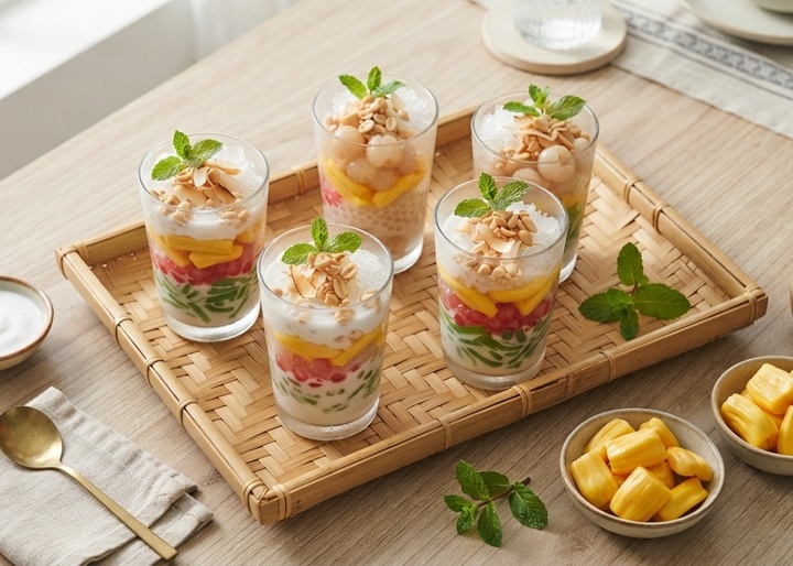 Chè Thái có màu sắc rực rỡ, bắt mắt. (Ảnh: IG)