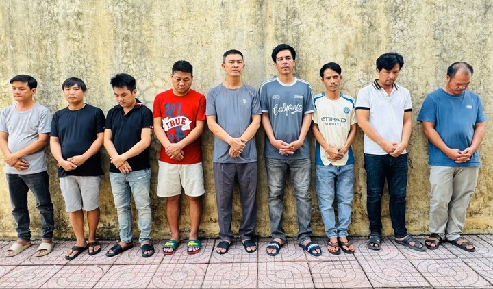 Các đối tượng bị bắt giữ. (Ảnh: CAND)