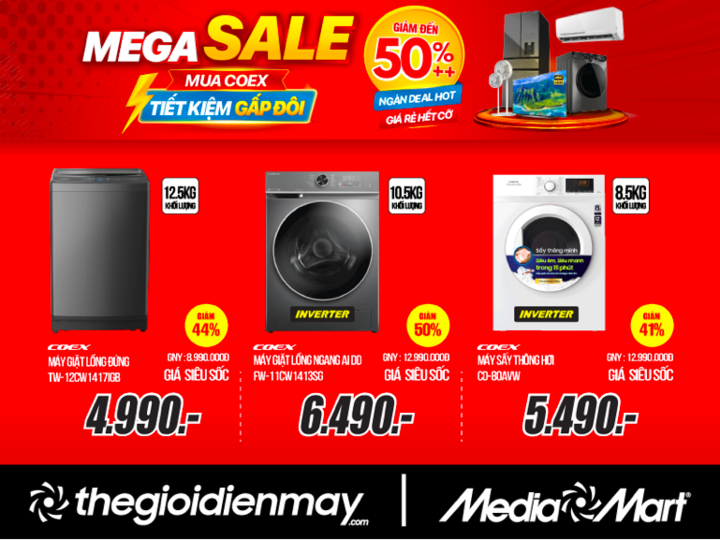 MediaMart tưng bừng Mega Sale - 'Mua COEX tiết kiệm gấp đôi' giảm đến 50% - 4
