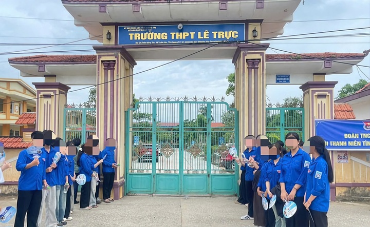 Điểm thi Trường THPT Lê Trực tại xã Tuyên Hóa (tỉnh Quảng Trị). (Ảnh: CTV)