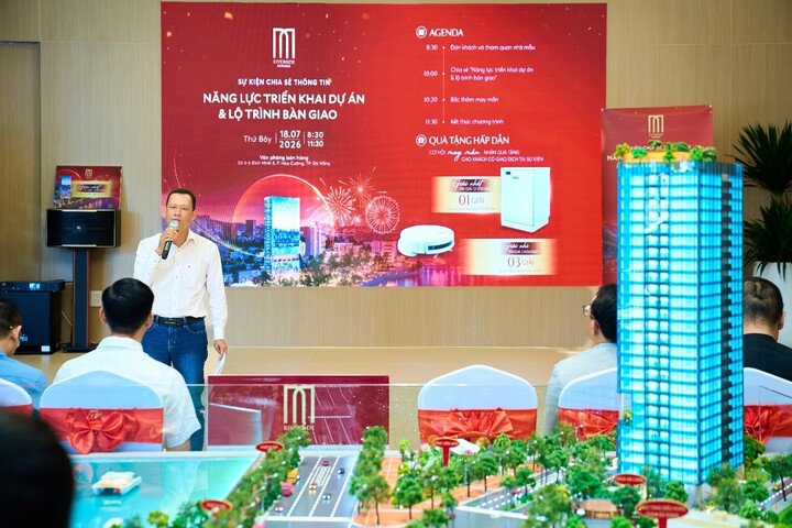 Ông Nguyễn Trọng Nghĩa, đại diện Artelia chia sẻ tại sự kiện giới thiệu dự án.