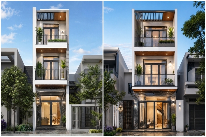 Nhà phố 3 tầng. (Ảnh minh họa: AI)