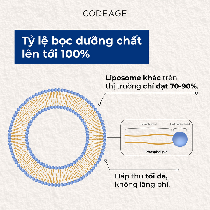 liposome tối đa khả năng hấp thu glutathione Chọn Glutathione: Hàm lượng chưa phải là yếu tố quan trọng nhất Liposomal Glutathione Setria CODEAGE –