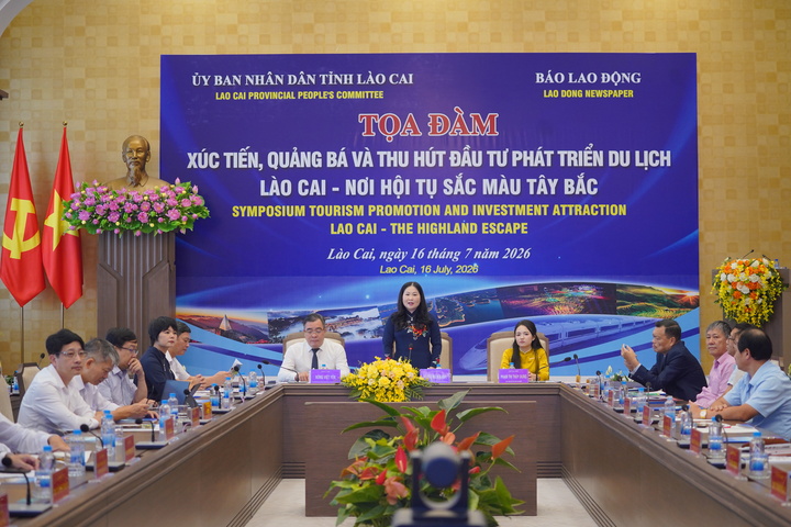 Hội nghị xúc tiến đầu tư tỉnh Lào Cai năm 2026, công bố logo và slogan mới của Du lịch tỉnh Lào Cai.