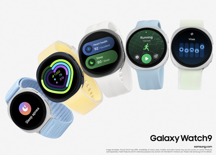 Galaxy Watch9 sử dụng khung nhôm, kết hợp nhiều tùy chọn dây đeo mới.
