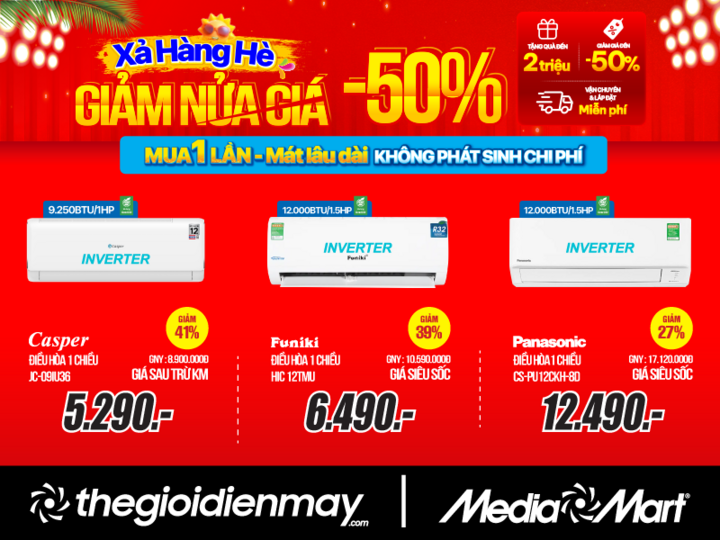 MediaMart tung đợt 'Xả hàng hè - Giảm nửa giá' trong nửa cuối tháng 7 - 1