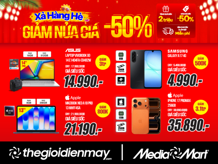 MediaMart tung đợt 'Xả hàng hè - Giảm nửa giá' trong nửa cuối tháng 7 - 5