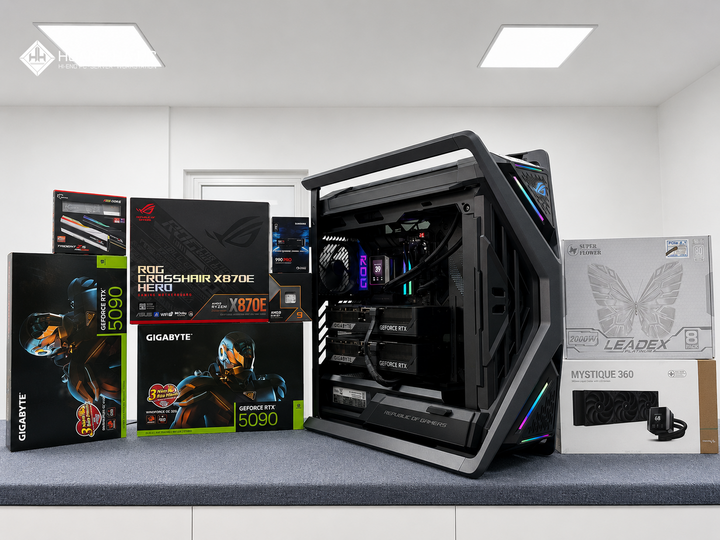 PC AI chuyên dụng tại Hoàng Hà PC, sẵn sàng cho các tác vụ trí tuệ nhân tạo.