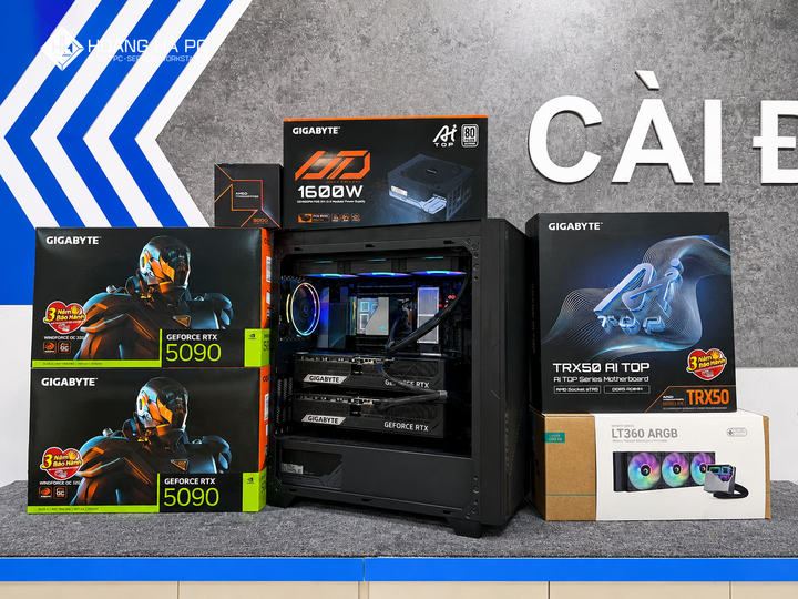 Bộ máy AI hiệu năng cao sử dụng 4 GPU NVIDIA RTX 5880 ADA 48GB.