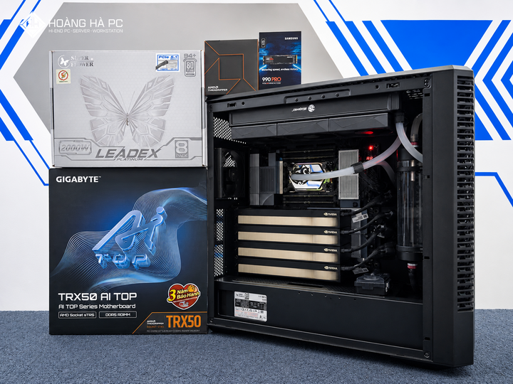Dàn PC AI được Hoàng Hà PC hoàn thiện và bàn giao cho doanh nghiệp.