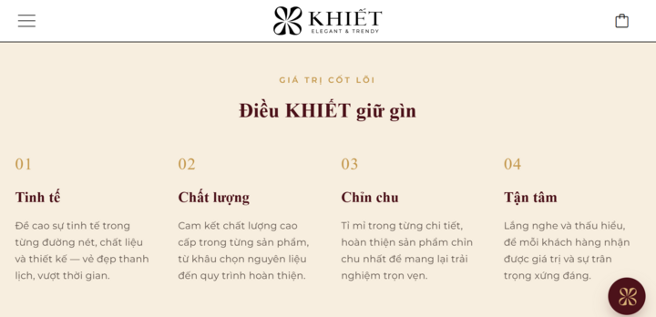 Khiết Style đặt sự tận tâm và trải nghiệm của người phụ nữ Việt làm trọng tâm trong từng thiết kế.