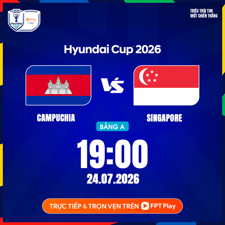Link xem trực tiếp Campuchia vs Singapore 19h ngày 24/7, giải ASEAN Cup 2026 singapore vs campuchia 15422236 - Link xem trực tiếp Campuchia vs Singapore 19h ngày 24/7, giải ASEAN Cup 2026